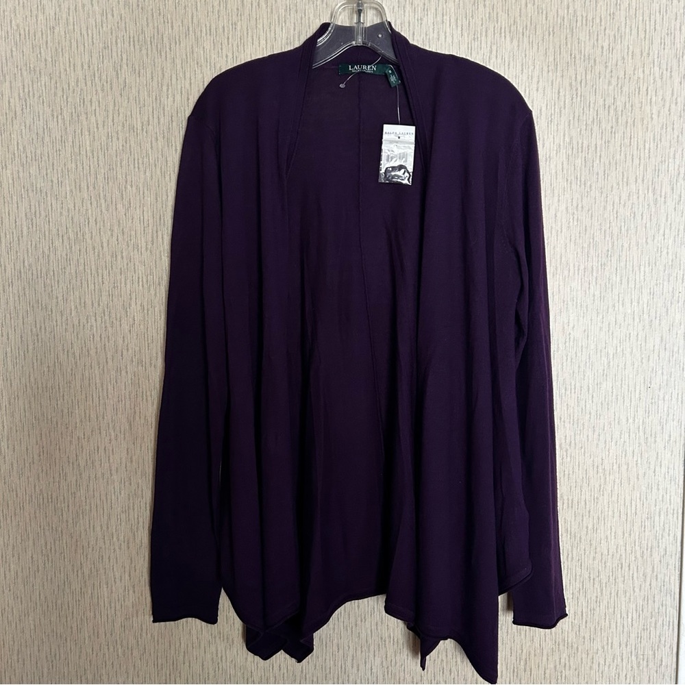 Lauren Ralph Lauren Women’s Cardigan Sweater Purple Medium